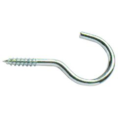 Unshouldered Cup Hooks, Chrome Plated 25mm (10 Pack)