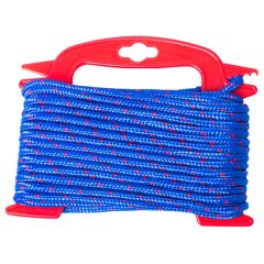 Diamond Braided Polypropylene Rope on Hand Reel, 6mm Gauge x 15 Metres Length, 11.1g Per Metre