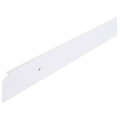 Worktop Trim End Cap, Universal Left or Right Profile, White 40mm x 630mm with 10mm Radius