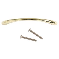 Bow Handle, Bright Brass 75mm Long with Fixings