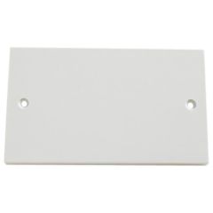 Electrical Blanking Plate, Double 2-Gang White