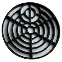 Circular Gulley Grid, Black 150mm