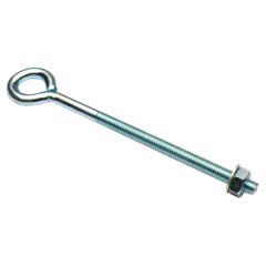 Eye Bolts with Nuts & Washers, M6 x 100mm (5 Pack)
