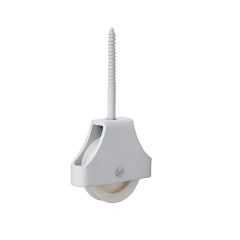 Single Screw Pulley, White