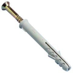 Screw Type Frame Fixings with High Performance Nylon Plug, M8 x 80 (10 Pack)