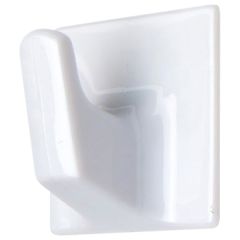 Self Adhesive Square Hooks, Small White (6 Pack)
