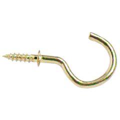 Cup Hooks, Brassed 32mm (10 Pack)