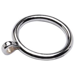 Fixed Eye Curtain Pole Rings, Chromed Metal, Inner Dimension 25mm (To Fit Poles up to 20mm Diameter) (10 Pack)