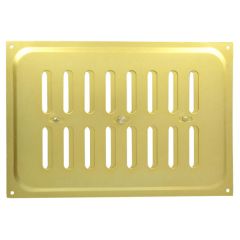 Adjustable Vent Cover, Aluminium Gold Surface Mounting, Overall Dimensions: 9.5" x 6.5"
