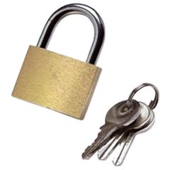 Padlocks with 3 Keys, Solid Brass 60mm