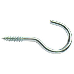 Unshouldered Cup Hooks, Chrome Plated 50mm (10 Pack)