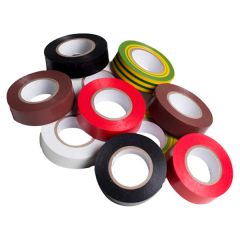 PVC Electrical Insulation Tape, 10 Assorted Colours 19mm x 20 Metre Length