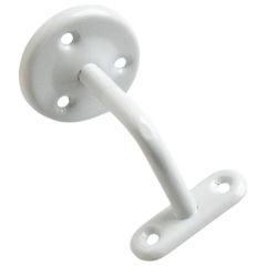 Wall Mounted Handrail Bannister Brackets, White 75mm (2 Pack)