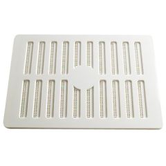 Adjustable Vents (Hit & Miss), White Plastic Surface Mounting, Overall Dimensions: 11.25" x 7.5"