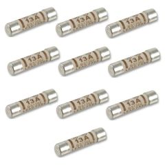 Electrical Cartridge Fuses, 13 Amp (10 Pack)