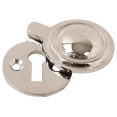 Victorian Style Covered Keyhole Escutcheon, Chrome 35mm