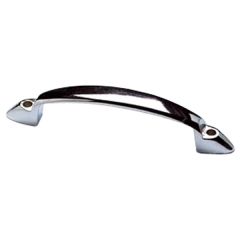 Front Fix D Handle, Chrome Plated 95mm Long with Fixings