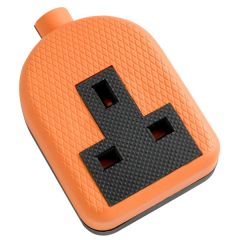 1-Gang Nylon Extension Socket, Orange 13 amp