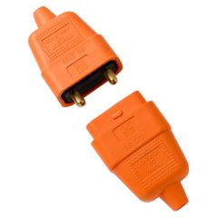 2-Pin Nylon Flex Connector, Orange 10 amp