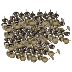 Upholstery Nails/ Furniture Pins, Bronzed 15mm Long with 9mm diameter Head (100 Pack)