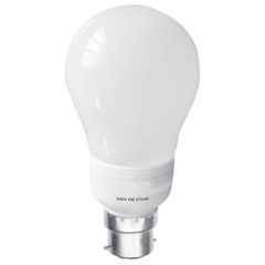 Energy Saving CFL GLS Pear Shaped Lamps, 9W BC/B22/B22d/BA22d (5 Pack)