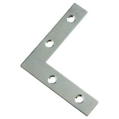 Flat Corner Brackets, BZP 63mm (10 Pack)