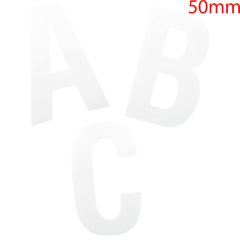 White Self Adhesive Vinyl Letter, 50mm Letter C