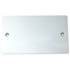 Electrical Blanking Plate, Double 2-Gang Bright Chrome Plated