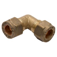 Brass Compression Fittings, 90 degree Elbow 10mm