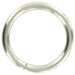 Curtain Rings, Brushed Nickel Metal (Internal Diameter 25mm) (6 Pack)
