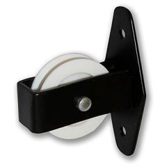 Single Upright Pulley, Black with White Pulley Wheel