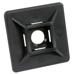 Self Adhesive Cable Tie Mount Base Holders, Black 19mm x 19mm (Suitable for Ties up to 2.6mm Wide) (10 Pack)