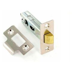 Tubular Mortice Latch, Nickeled 75mm