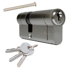 6-Pin Anti-Bump/ Anti-Snap Euro Double Profile Cylinder Lock, 40-45mm (85mm Nickel Plated)