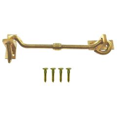 Gate Hook, Solid Brass 100mm