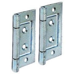 Flush Hinges, Bright Zinc Plated 38mm (2 Pack)
