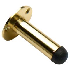 Pillar Door Stop, Solid Brass 63mm