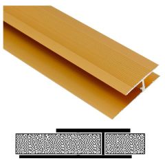 Double Edge Carpet Jointing Strip, Gold Finish, 900mm Long x 44mm Wide, For 7mm - 8mm Wood/ Laminate Flooring