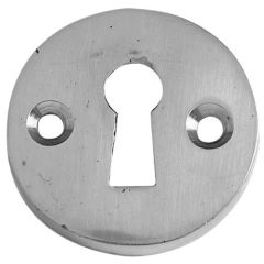 Victorian Style Open Keyhole Escutcheon, Chrome 32mm