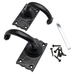 Wessex Suite Lever Latch Set, Pair Black Antique 82mm x 50mm