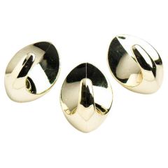 Self Adhesive Oval Hooks, Small Brassed (6 Pack)