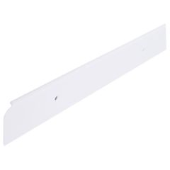 Worktop Trim End Cap, Universal Left or Right Profile, White 30mm x 630mm with 10mm Radius