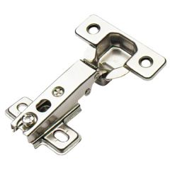 Slide-On Sprung Full Overlay 95° Cabinet Hinges, Cruciform Plate, ZP Steel 35mm (2 Pack)