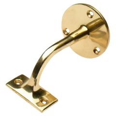 Wall Mounted Handrail Bannister Bracket, Solid Brass 63mm