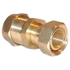 Brass Compression Fittings, Straight Tap Connectors 15mm x 1/2" (5 Pack)