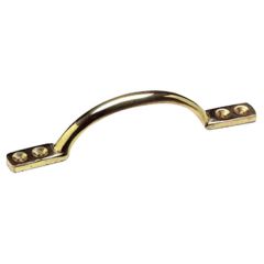 Front Fix Sash Handle, Solid Brass 125mm Long with Fixings