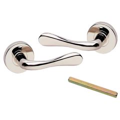 Urfic 110-398-04 RS Victoria Lever on Rose, Polished Nickel 105mm