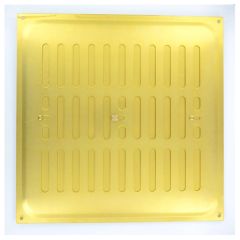 Adjustable Vent Cover, Aluminium Gold Surface Mounting, Overall Dimensions: 9.5" x 9.5"