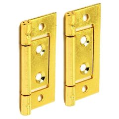 Flush Hinges, Brassed 38mm (2 Pack)