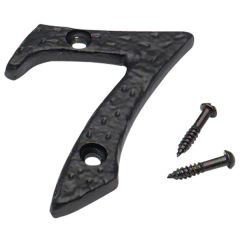 Black Antique Numeral, 75mm Number 7